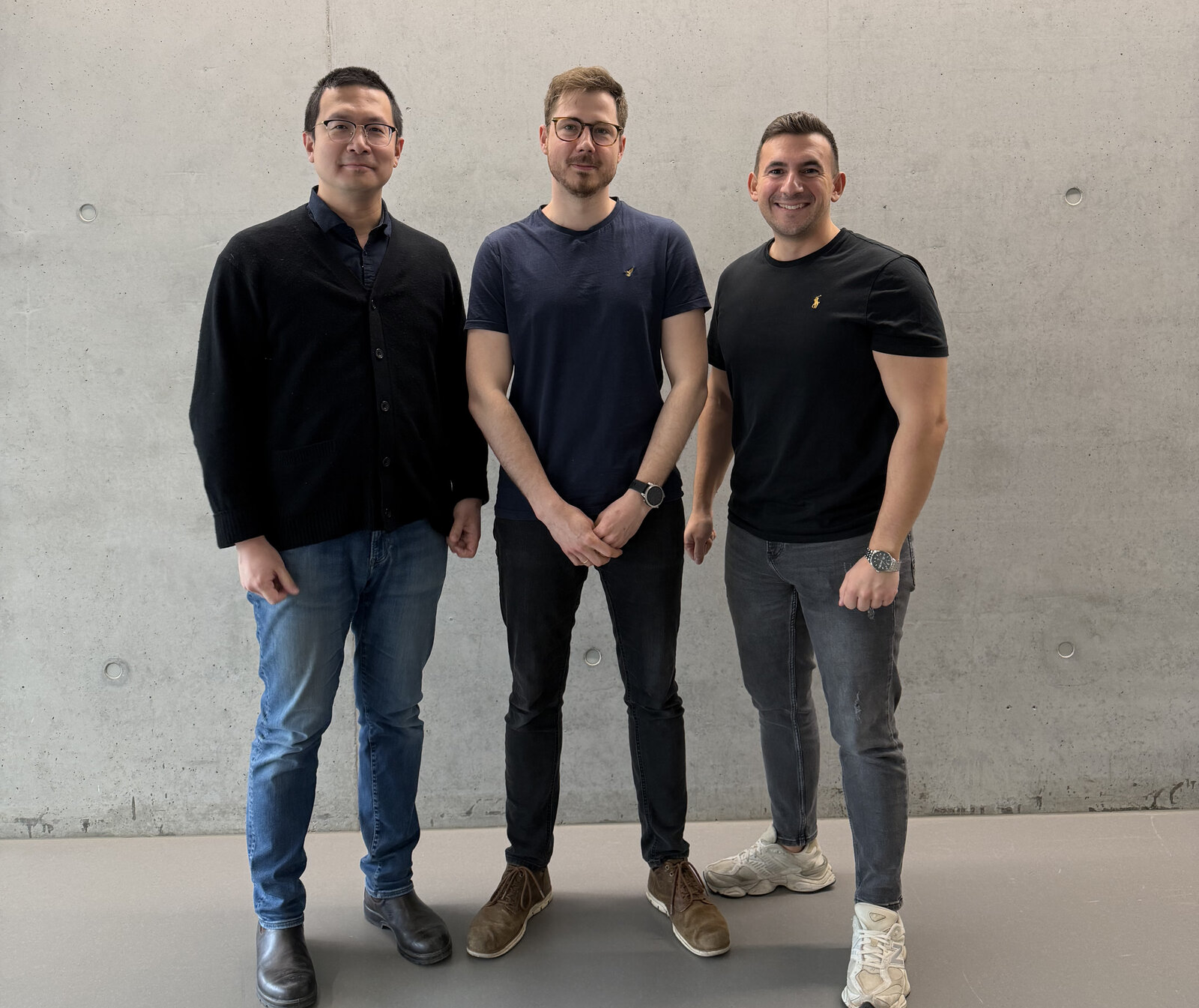 StemGel co-founders Yi-An Yang, Lasse Riediger and Nikos Matsukas